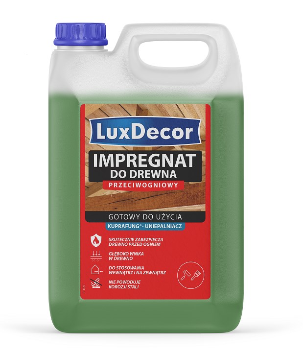 LuxDecor Impregnat do drewna przeciwogniowy zielony 5 kg